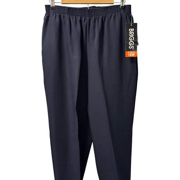 Briggs Womens Stretch Pants 16W Easycare Washable Navy Blue pants. NWT - Picture 8 of 12